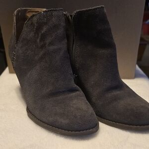 Lucky Brand Gray Ankle Booties Suede